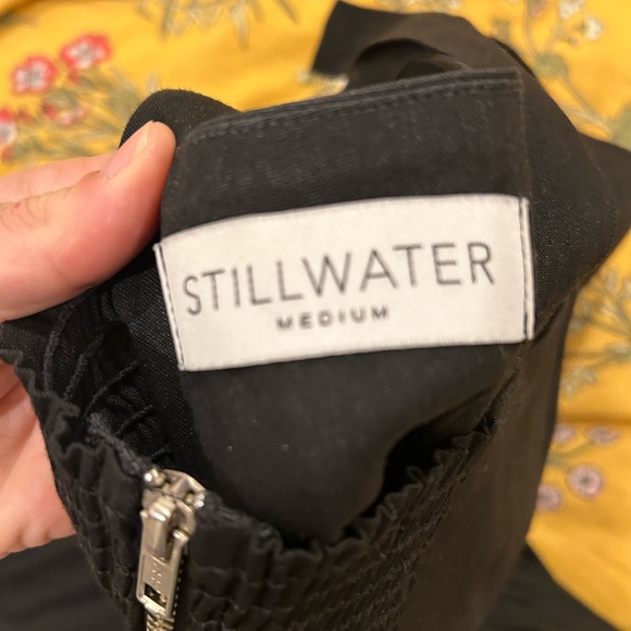 Stillwater Story Tank Mini Dress Linen Square Neck Corest Body Pockets - Picture 7 of 7